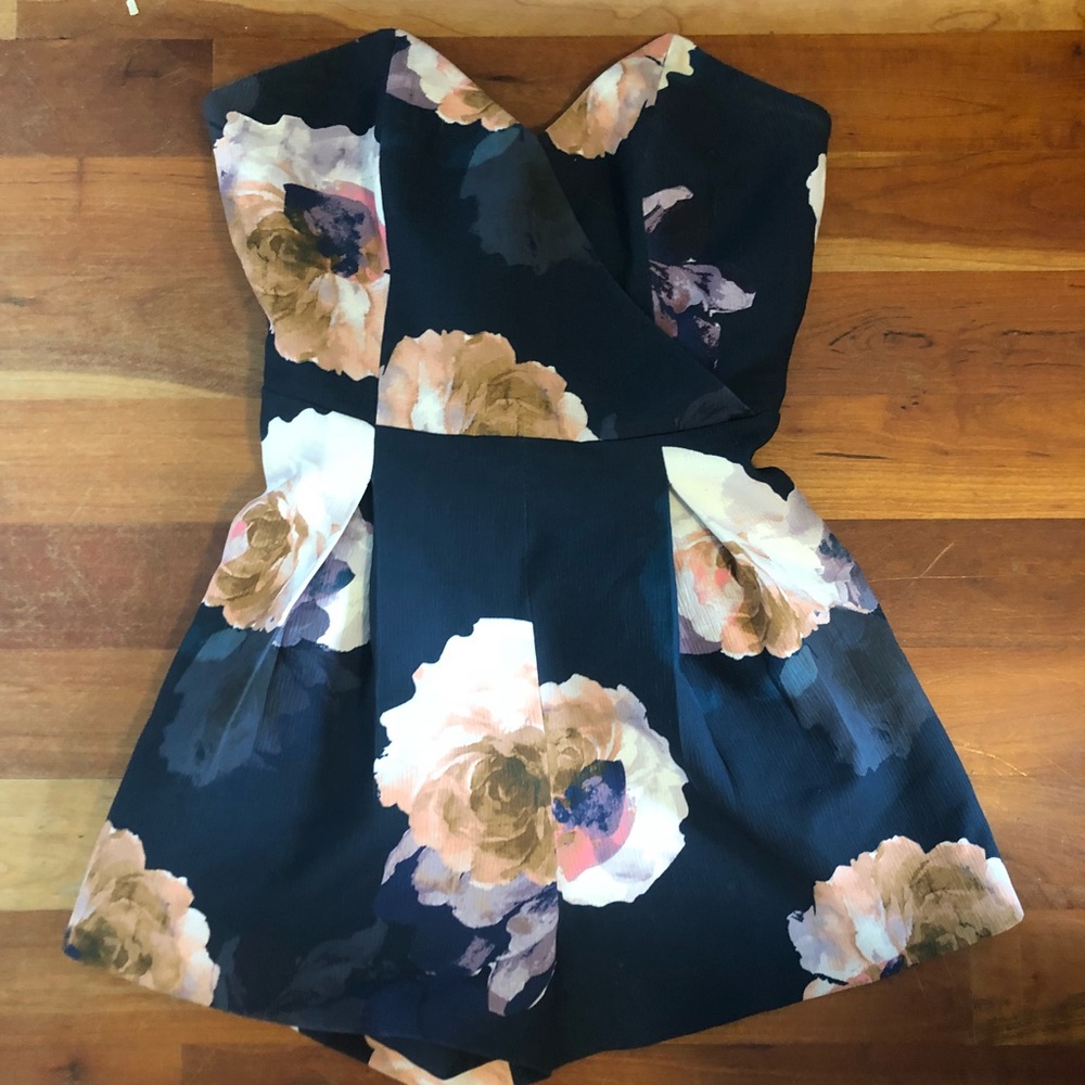 Nordstrom strapless floral romper